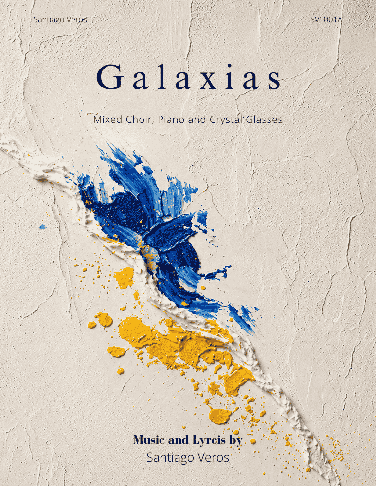 Galaxias choral score by Santiago Veros